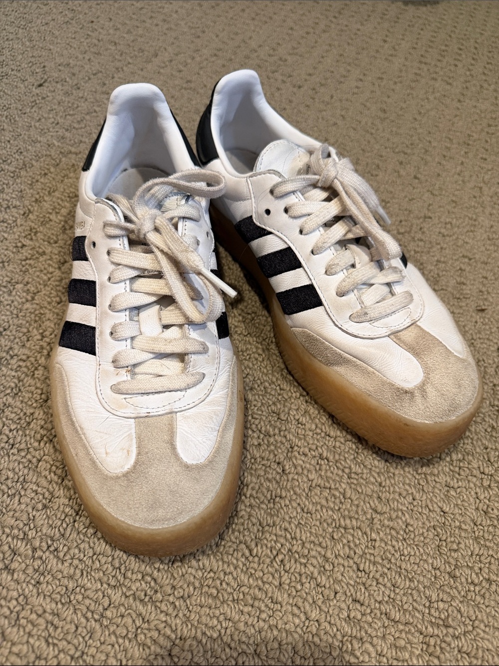 adidas Samba White Black and Gum Low-Top Sneaker